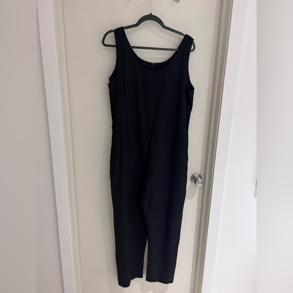 Virgo Black Trouser Sleeveless Jumpsuit - Size 18